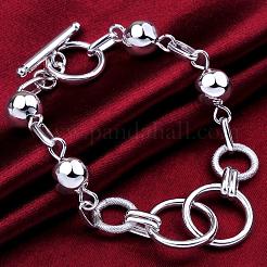 Braccialetti di collegamento ad anello in ottone squisiti per le donne&nbsp;BJEW-BB08951
