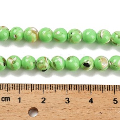 Fili di perle di pietra sintetica e conchiglia trochus assemblati&nbsp;G-B128-08B-07