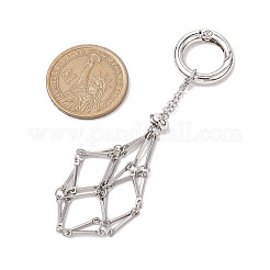 Pochette en chaîne en macramé en acier inoxydable 201&nbsp;HJEW-JM02293