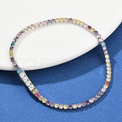 925 bracelet tennis en argent sterling avec micro pavé de zircones cubiques pour femme&nbsp;BJEW-C117-01B-P01
