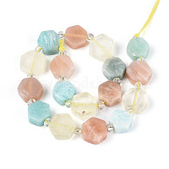 Colliers de perles en quartz citron naturel&nbsp;G-N358-03A-07