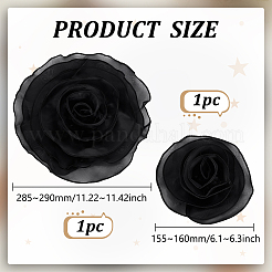 2 spilla a forma di fiore in organza&nbsp;JEWB-FG0001-58A