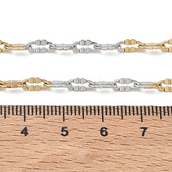 Colliers à maillons dappés en acier inoxydable 304 bicolore de 4 mm&nbsp;NJEW-D328-03GP-01
