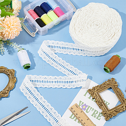 Blumen-Spitzenband aus Baumwolle&nbsp;DIY-WH0568-87