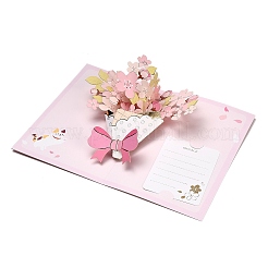 Rechteckige 3D-Pop-up-Blumenstrauß-Papiergrußkarte&nbsp;TH-K001-02A