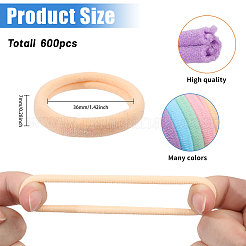 Elastische Haargummis aus Polyester für Frauen und Mädchen&nbsp;OHAR-WH0029-07
