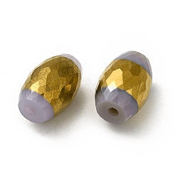 Perle di vetro placcate opache&nbsp;EGLA-H003-02G-04