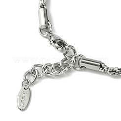 Bracciale a maglie esagonali con zirconi cubici&nbsp;BJEW-Q775-06P