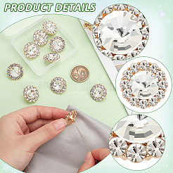 10 Stück Legierungs-Strass-Ösenknöpfe&nbsp;FIND-FG0003-20KCG