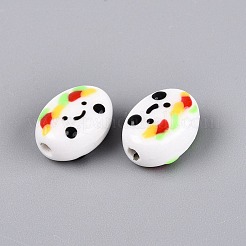 Cuentas de cerámica de porcelana hechas a mano&nbsp;PORC-Q005-07F