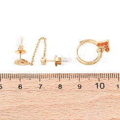Set di orecchini a bottone e orecchini a cerchio a forma di cuore in acciaio inossidabile 304&nbsp;EJEW-K268-93G-01-3