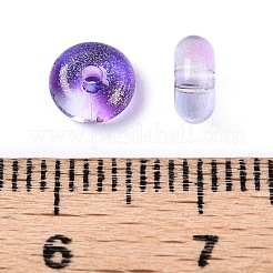 Perles de rocaille en verre arc-en-ciel transparentes électrolytiques&nbsp;SEED-T007-03C