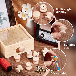 Poignées de tiroir de boîte à bijoux en bois&nbsp;FIND-WH0051-88A
