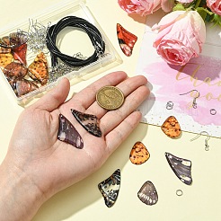 DIY Schmetterlingsflügel Harz Harz Anhänger Ohrringe/Halskette Herstellung Kits&nbsp;DIY-YW0012-22