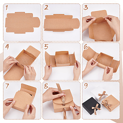Scatole regalo quadrate per gioielli in carta di cartone&nbsp;CBOX-WH0003-35A