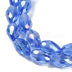 Transparentes perles de verre de galvanoplastie brins&nbsp;EGLA-N013-T4mm-B10