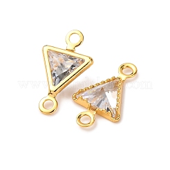 Verbindungsanhänger mit durchsichtigem Zirkonia-Pavé aus Messing&nbsp;KK-Z121-06G-08
