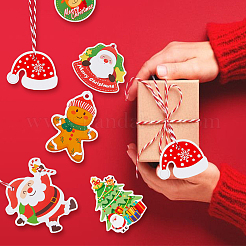 Noël thème papier cadeau noël carte de voeux étiquettes&nbsp;DIY-WH0349-93