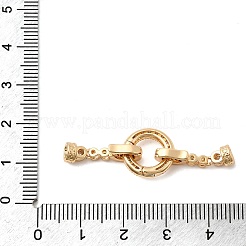 Messing Micro Pave klare Zirkonia Falte über Verschlüsse&nbsp;KK-B189-01G