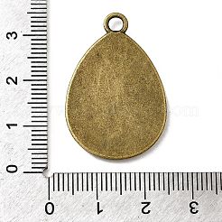 Flache Cabochon-Anhänger aus Tropfenlegierung&nbsp;PALLOY-N0088-01AB-NF