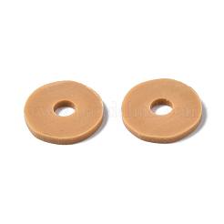 Abalorios de la arcilla de polímero hecha a mano redondas planas&nbsp;CLAY-R067-12mm-37