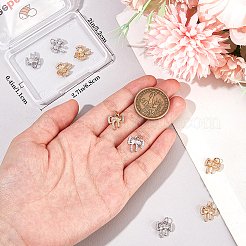 12 Stück 2 Farben Messing Micro Pave Zirkonia Charms&nbsp;KK-BBC0014-18