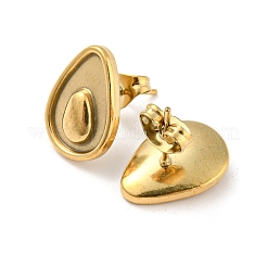 Pendientes de botón de acero inoxidable 304&nbsp;EJEW-I290-03G
