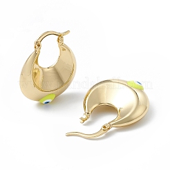Orecchini a cerchio spessi malocchio smaltati&nbsp;EJEW-A093-02G-07