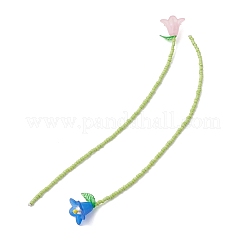 Acryl-Lesezeichen mit Blumenmotiv&nbsp;AJEW-TA00064