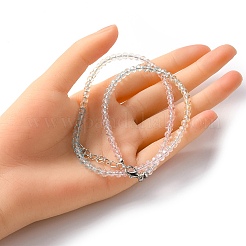 Collana di perline rotonde in vetro bling per donna&nbsp;NJEW-PH01490-02