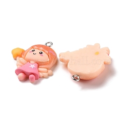 Pendentifs en résine opaque&nbsp;RESI-G032-H03