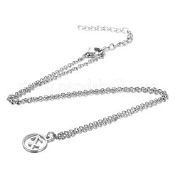 Collane con pendenti in acciaio inossidabile 201 anti-ossidazione&nbsp;NJEW-S063-TN505-9