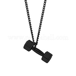 Colliers avec pendentif haltère en acier inoxydable 304&nbsp;FS-WGFA125-01