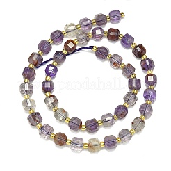 Fili di perline di quarzo lodolite viola naturale fantasma&nbsp;G-I376-D87-01
