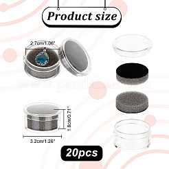 Runde transparente Acryl-Displayboxen für lose Diamanten&nbsp;CON-WH0086-073A