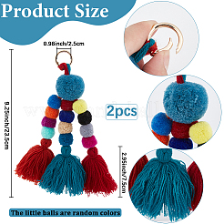 Les couleurs des petites boules de pompons sont aléatoires&nbsp;KEYC-WH20004-01A