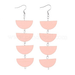 Boucles d'oreilles en bois peint&nbsp;EJEW-JE03903