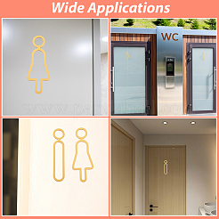 2 Stück öffentliche Toilettenschilder aus Acryl&nbsp;AJEW-WH20816-151A-02