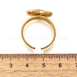 Offener Manschettenring aus 304 Edelstahl für Damen&nbsp;RJEW-A053-06G-08