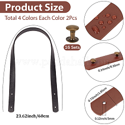 8 borsa 4 colori manici per borsa in pelle PU&nbsp;FIND-CL0002-39
