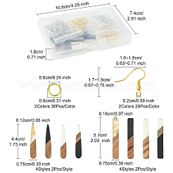 DIY-Set zum Herstellen von Ohrringen in Tropfenform/Rechteckform&nbsp;RESI-FS0001-85