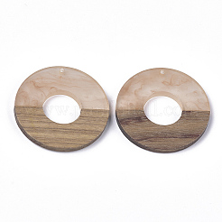 Pendentifs en bois de résine et de noyer&nbsp;RESI-S358-50
