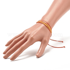 Bracelet cordon tressé en polyester ciré&nbsp;BJEW-JB07893