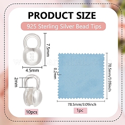 925 punta de cuentas de plata esterlina&nbsp;FIND-BC0005-44C