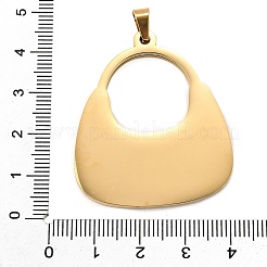 Taschenform 304 Edelstahl & Strass & Paua-Muschelanhänger&nbsp;STAS-M121-05G