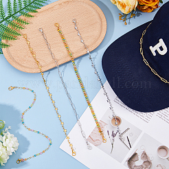 6 Stück Baseballkappenkette aus Messing und Edelstahl 304&nbsp;AJEW-HS00002