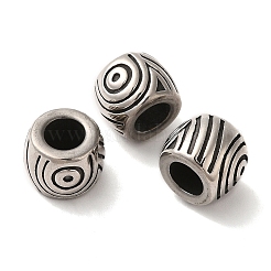 304 Edelstahl-Europäische Perlen&nbsp;STAS-A080-35AS