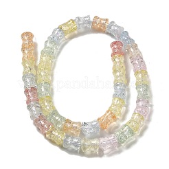 Trasparente perle di vetro crackle fili&nbsp;GLAA-D025-01E