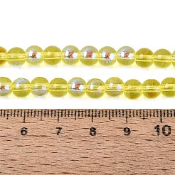 Transparentes perles de verre de galvanoplastie brins&nbsp;EGLA-Q132-6MM-01A-01