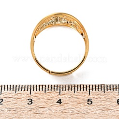 Verstellbarer Ring aus 304 Edelstahl mit Davidstern&nbsp;RJEW-P037-05G